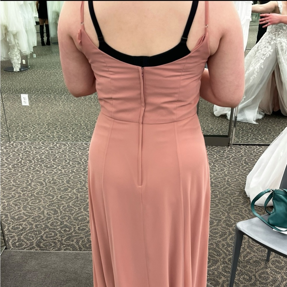Chiffon A-line long woman’s bridesmaid dress